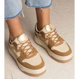 Zapatillas beige zapatillas de deporte deportivo femenino 5