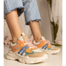 Zapatillas de deporte de deportes para mujeres naranjas con brillo 1 Zapatillas de deporte de deportes para mujeres naranjas con brillo 1