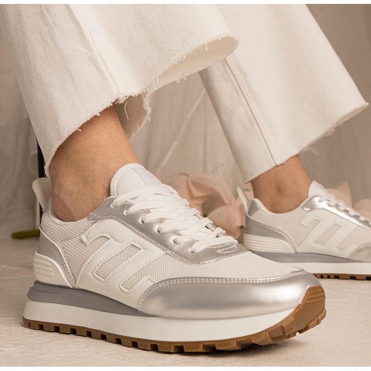 Zapatillas blancas deportes femeninos blanco 1