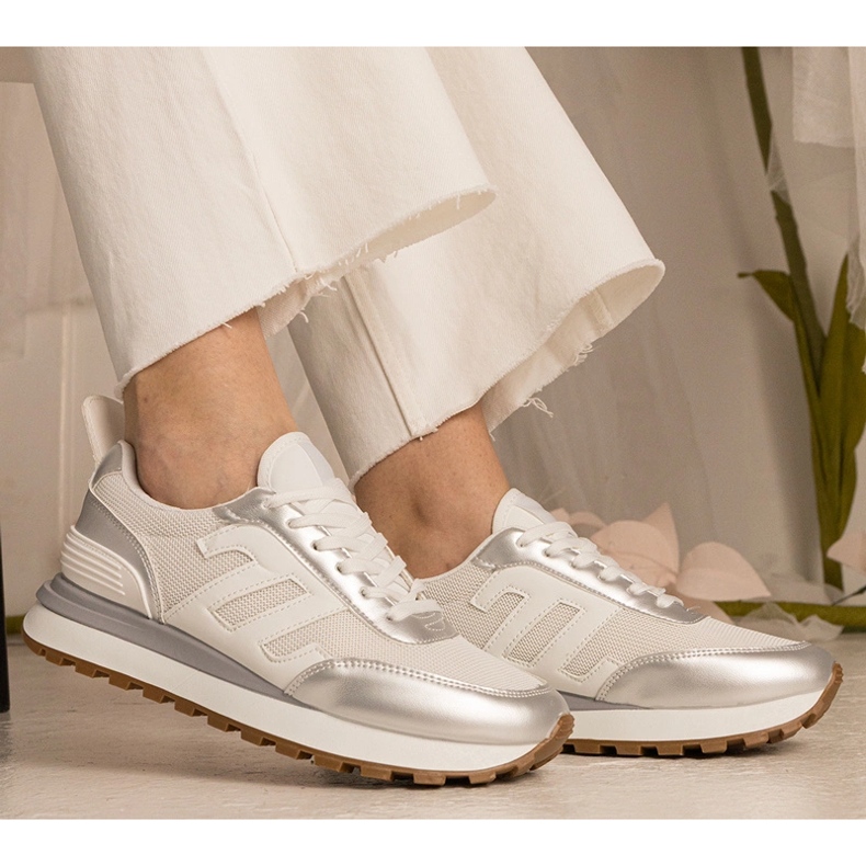 Zapatillas blancas deportes femeninos blanco 2