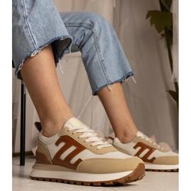 Zapatillas de deporte deportivo femenino beige 1