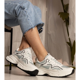 Zapatillas deportivas de mujeres blancas y verdes blanco 3