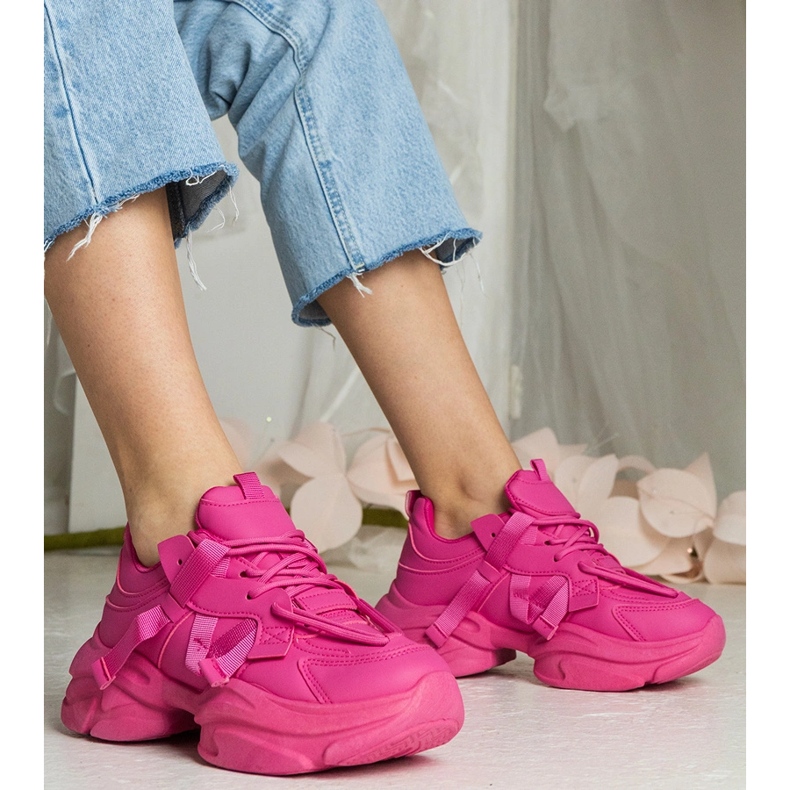 Zapatillas de deporte deportivo masivo de mujeres rosadas 1