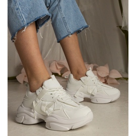 Zapatillas blancas femeninas deportes masivos blanco 5