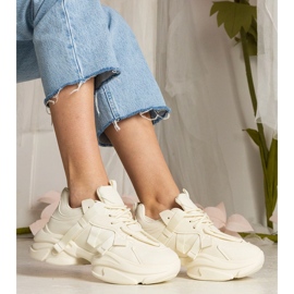 Zapatillas beige deportes masivos femeninos 3