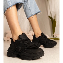 Zapatillas negras deportes masivos para mujeres negro 2