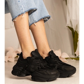 Zapatillas negras deportes masivos para mujeres negro 3