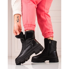 Botas de nieve de mujer negras con velcro de Sokolski negro 2