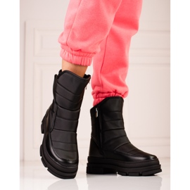 Botas de nieve de mujer negras con velcro de Sokolski negro 3