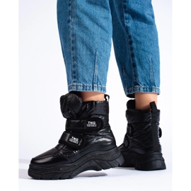 W. Potocki Cálidas botas de nieve para mujer de Potocki negro 1