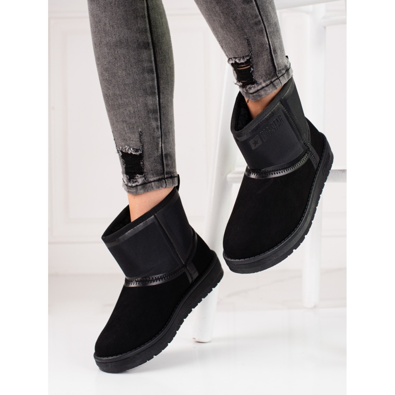 Botas de nieve cortas de mujer en ante negro Big Star KK274614 2