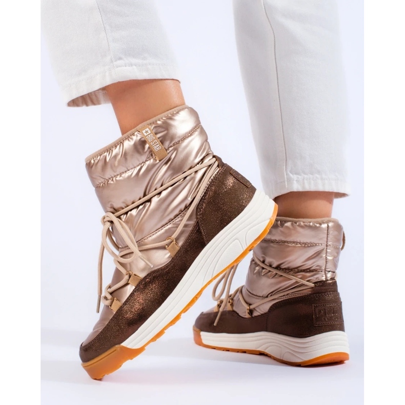 Botas de nieve cortas doradas Big Star KK274276 marrón 2