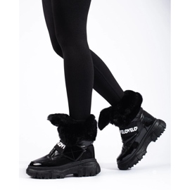 Botas de nieve de mujer con elástico negro 5