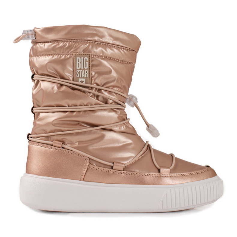 Botas de nieve con aislamiento dorado para mujer Big Star KK274194 rosado 1