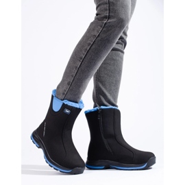 Botas altas de trekking DK para mujer, con aislamiento de piel negro 3
