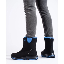 Botas altas de trekking DK para mujer, con aislamiento de piel negro 4