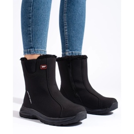 Botas altas de trekking DK para mujer, con aislamiento de piel negro 3