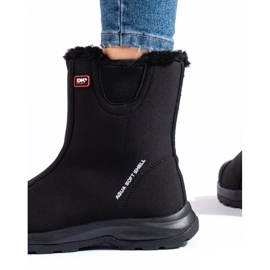 Botas altas de trekking DK para mujer, con aislamiento de piel negro 1