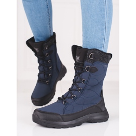 Zapatos trekking mujer cordones DK impermeable azul 2