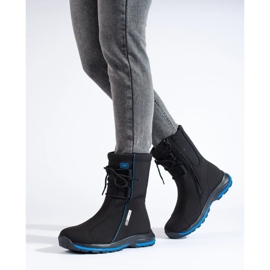 Zapatos de trekking de mujer con abrigo de piel de oveja DK negro 4