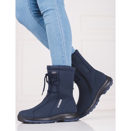 Zapatos de trekking de mujer con abrigo de piel de oveja DK azul 3