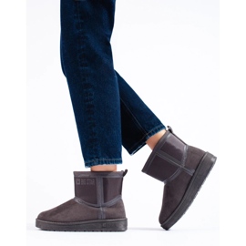 Botas de nieve cortas para mujer Big Star KK274615 gris 4