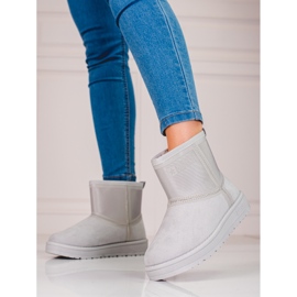Botas de nieve cortas de mujer grises Big Star KK274613 2