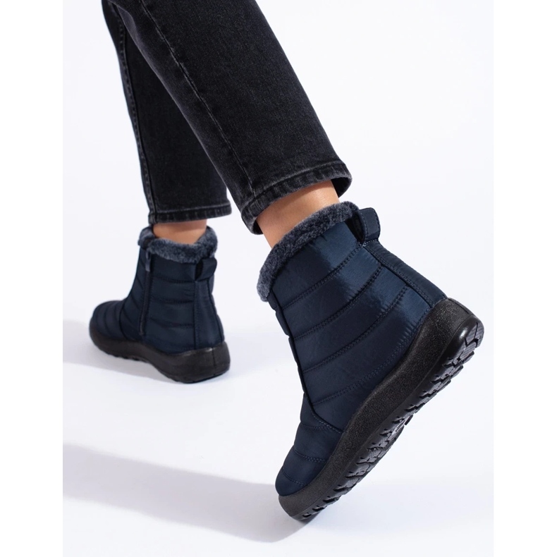 W. Potocki Botas de nieve por encima del tobillo de mujer azul marino de Potocki 2