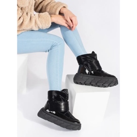 Seastar Botas de nieve de mujer con aislamiento negro y suela gruesa. 2