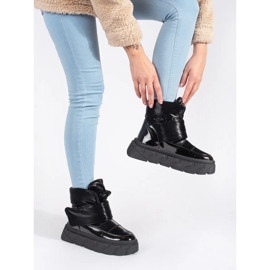 Seastar Botas de nieve de mujer con aislamiento negro y suela gruesa. 4