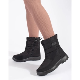 Botas de nieve de mujer cómodas y aisladas negras. negro 4