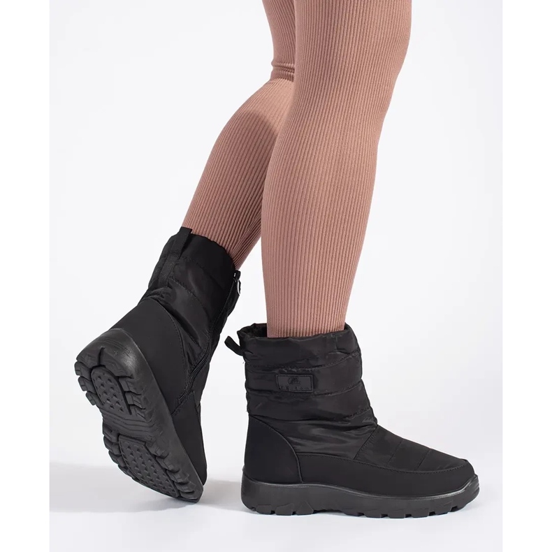 Botas de nieve de mujer cómodas y aisladas negras. negro 2