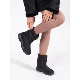 Botas de nieve de mujer cómodas y aisladas negras. negro 3