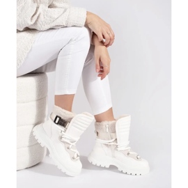 Seastar Botas de nieve blancas de mujer con pelo y suela gruesa. blanco 1