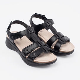Goodin Sandalias cómodas mujer negras negro 2