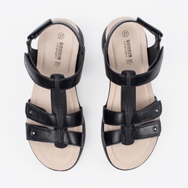 Goodin Sandalias cómodas mujer negras negro 3