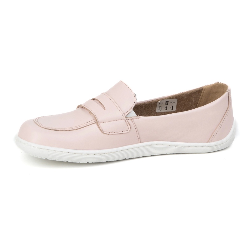 Olivier Barefoot elegante mocasines de cuero minimalista de mujeres 1280 PODVO PINK rosado 1
