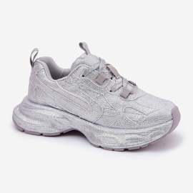 Zapatillas de deporte para mujeres decoradas con circones de plata 4