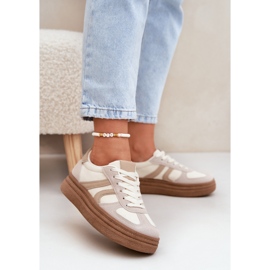 Zapatillas de deporte para mujeres en la plataforma Dark Beige 2
