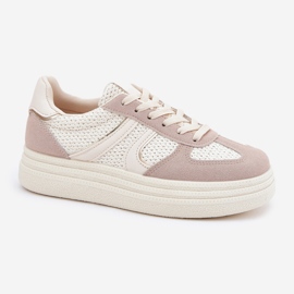 Zapatillas con Plataforma para Mujer, Beige 4
