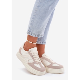 Zapatillas con Plataforma para Mujer, Beige 1
