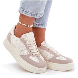 Zapatillas con Plataforma para Mujer, Beige 8
