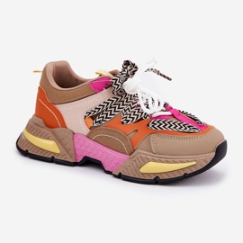 Zapatillas deportivas zapatos deportivos mujeres con doble cordón caqui beige 4