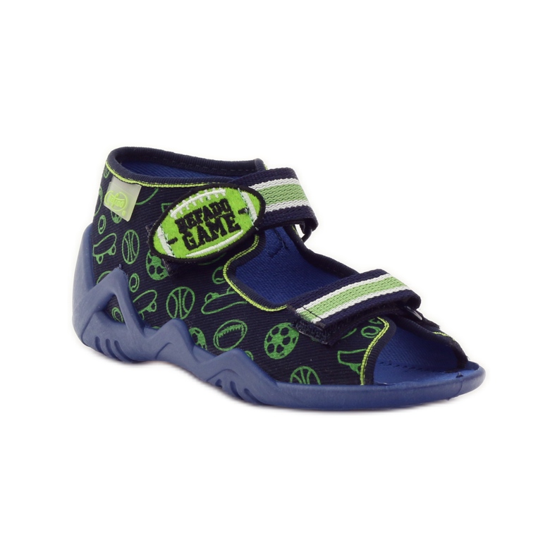 Befado zapatos para niños sandalias zapatillas 250p070 azul marino verde 1