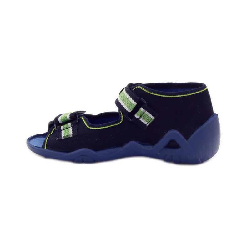 Befado zapatos para niños sandalias zapatillas 250p070 azul marino verde 2