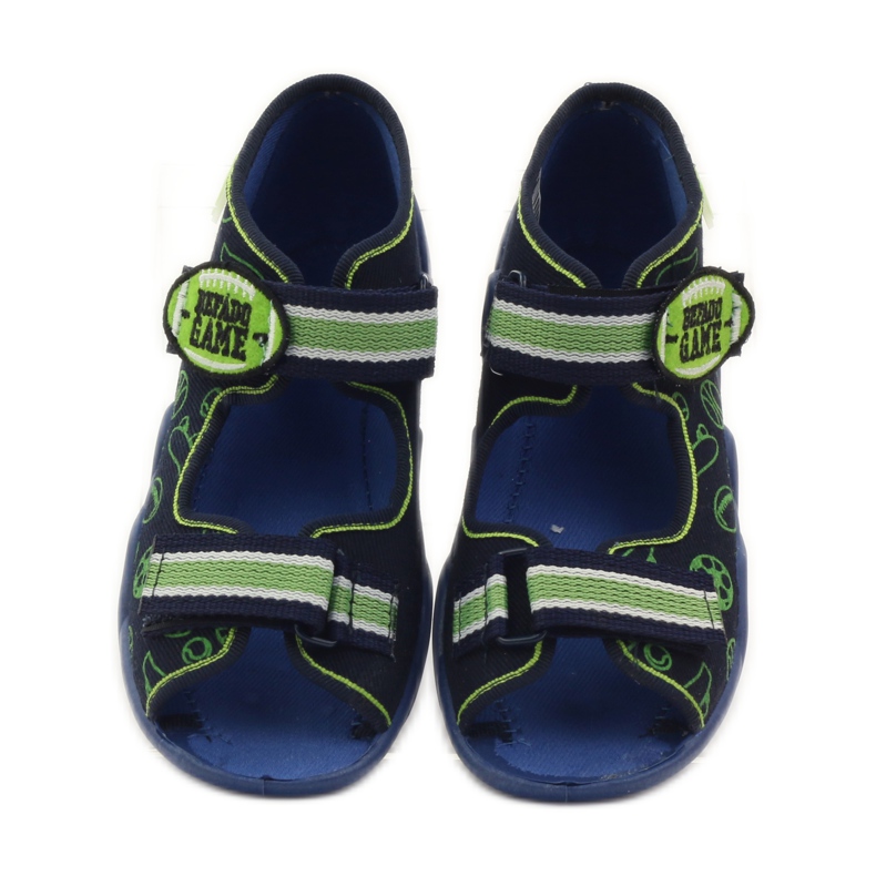 Befado zapatos para niños sandalias zapatillas 250p070 azul marino verde 4