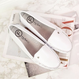 Mocasines de piel Filippo W PAW201A blanco 7
