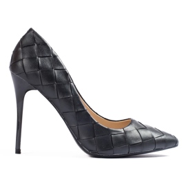 Goodin Bombas de moda en un alfiler negro 4