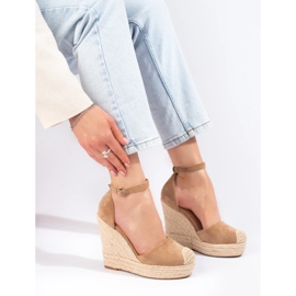 Sandalias cuña Bl1919kh beige 2