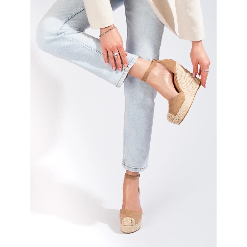 Sandalias cuña Bl1919kh beige 1